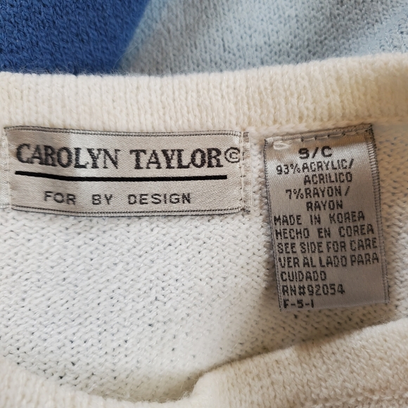 Vintage Sweater Blue White - Picture 8 of 8